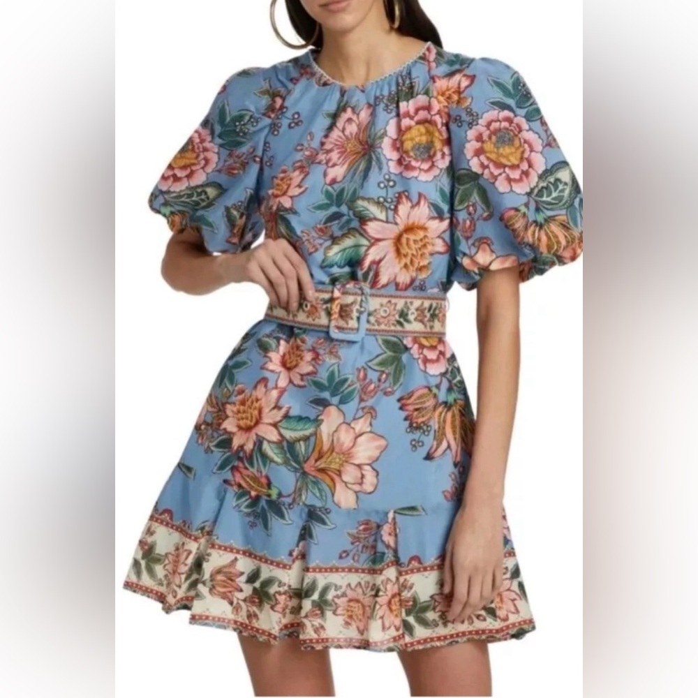 Farm Rio Wonderful Bouquet mini dress blue size L
NEW WITH TAGS